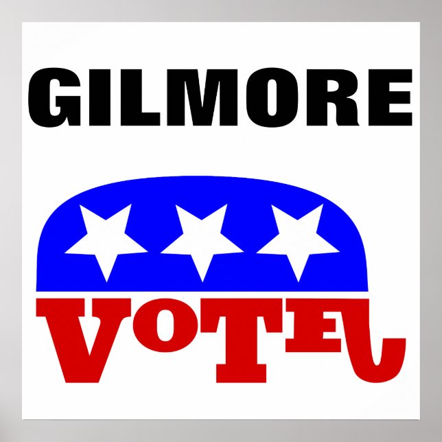 Vote Jim Gilmore Republican Elephant Poster (Vorne)