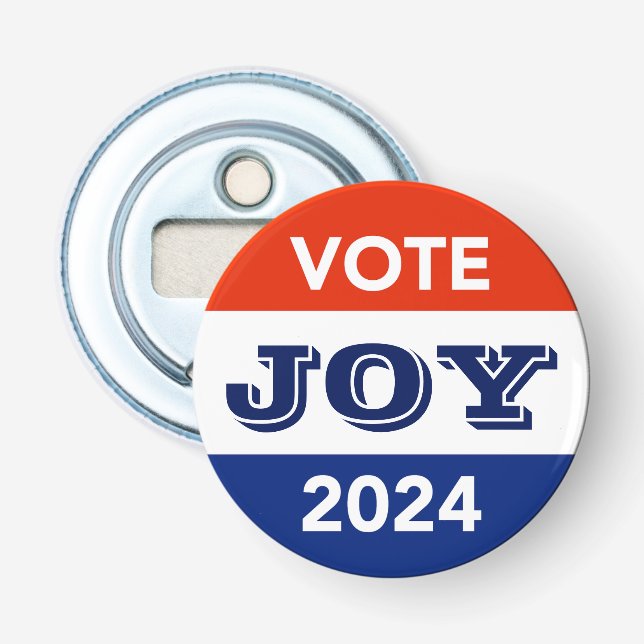 Vote Joy 2024 Harris Walz Flaschenöffner (Vorderseite)