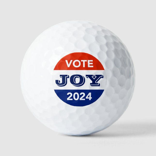 Vote Joy 2024 Harris Walz Golfball (Vorderseite)