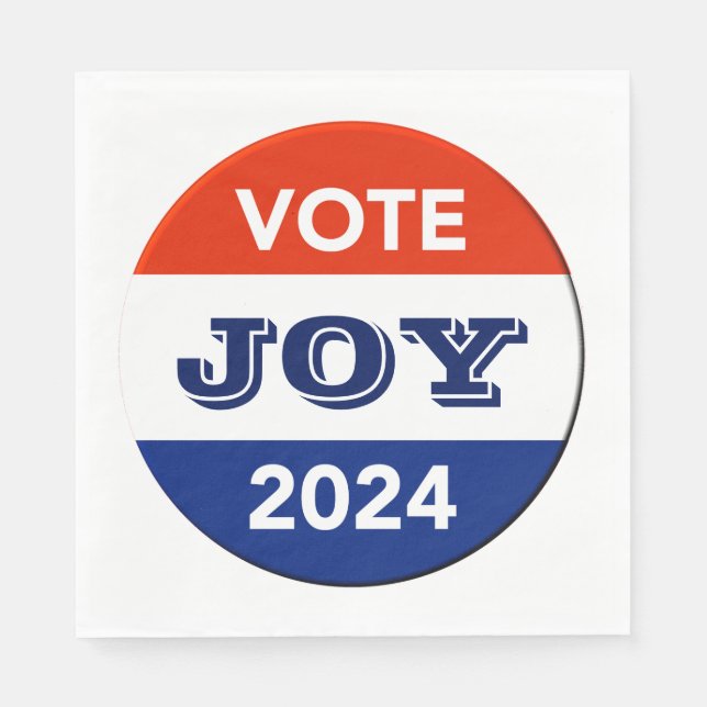 Vote Joy 2024 Harris Walz Serviette (Vorderseite)