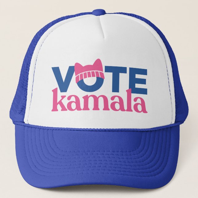 Vote Kamala Blue Truckerkappe (Vorderseite)