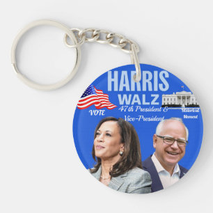 Vote-Kamala-Harris et Tim-Walz-2024_ Porte - clé