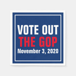 Vote Out The GOP 2022 Election Red White Blue Serviette