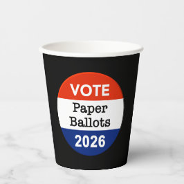 Vote Paper Ballots 2026 Midterm Election Paper Cup Pappbecher