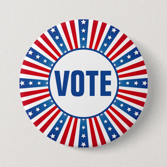Vote Patriotic USA Button (Vorderseite)