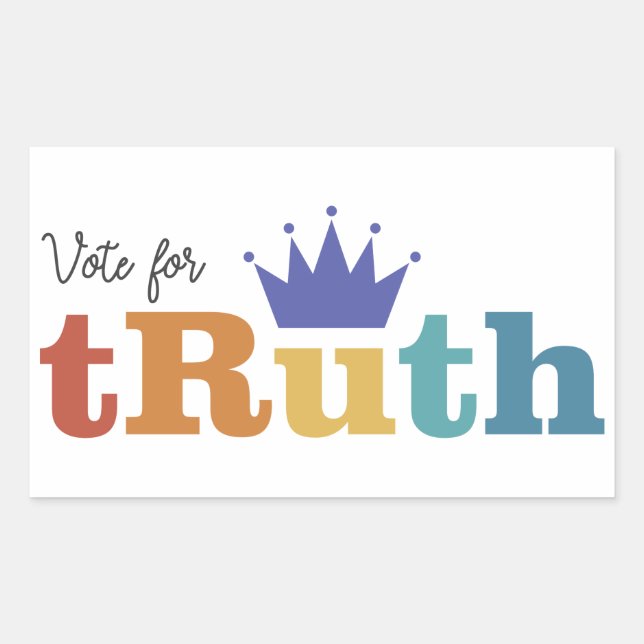 Vote pour tRuth - autocollant RBG (Devant)