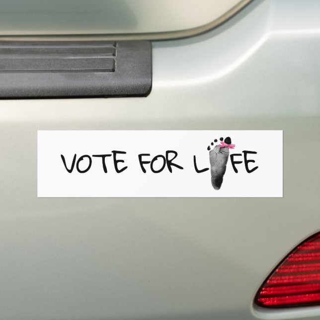 Vote Pro-Life Baby Footprint Autoaufkleber (Auf Auto)