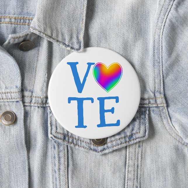 VOTE Rainbow Heart Button (Beispiel)