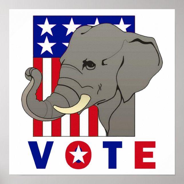 VOTE REPUBLICAN ELEPHANT Poster (Vorne)