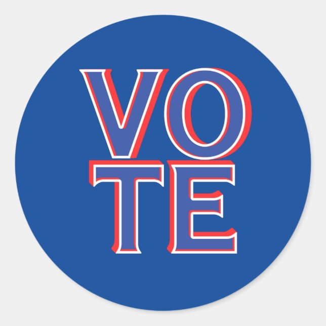 Vote Round Sticker Campagne politique Marchandises (Devant)