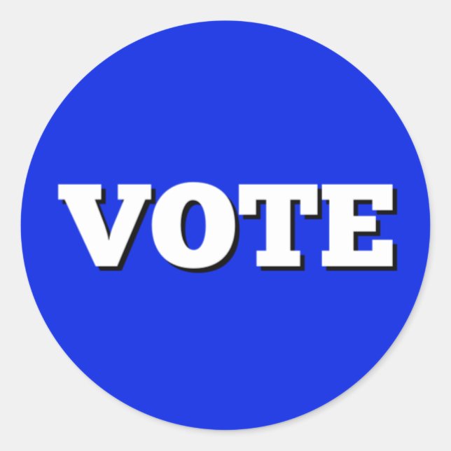 Vote Sticker sur l'Arrière - plan bleu (Devant)