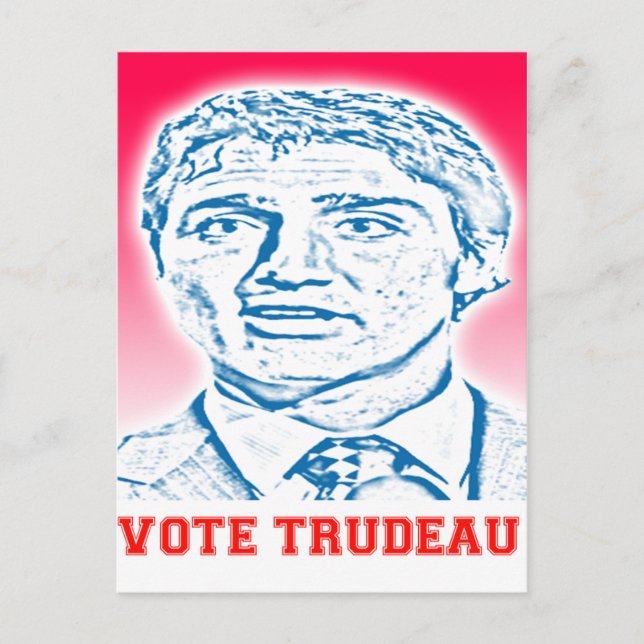 Vote Trudeau Postkarte (Vorderseite)