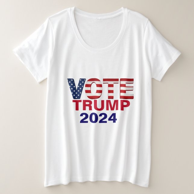 Vote TRUMP 2024 Plus Size T - Shirt (Design vorne)