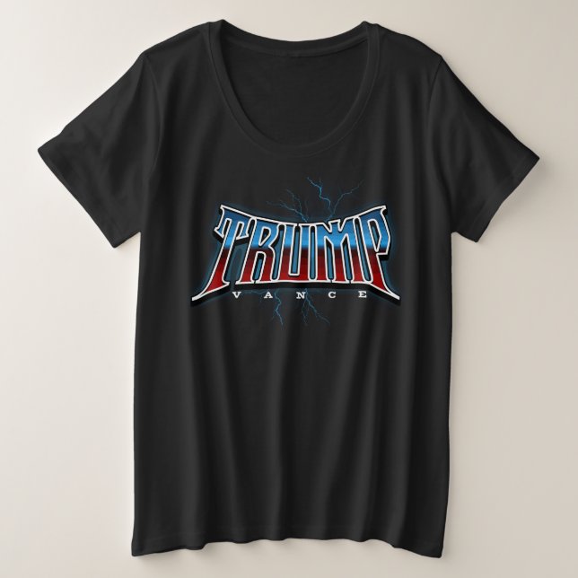 Vote trump Elektro Duo 2024 USA Wahlen Große Größe T-Shirt (Design vorne)