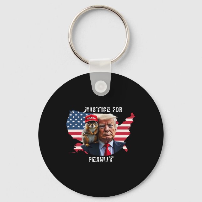 Vote Trump For Peanut The Squirrel  Schlüsselanhänger (Vorderseite)