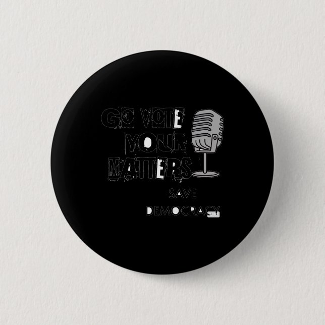 Vote your voice's Rett Democracy Sticker Button (Vorderseite)