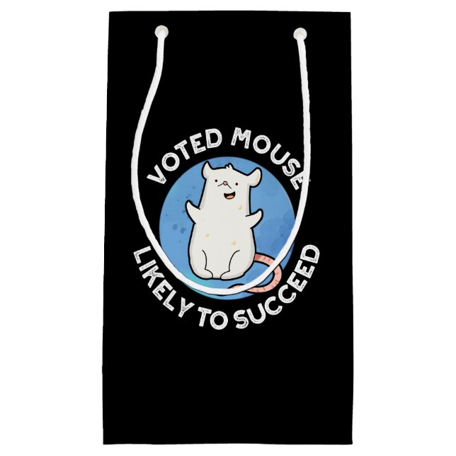 Voted Maus wahrscheinlich erfolgreich positive pun Kleine Geschenktüte (Vorderseite)