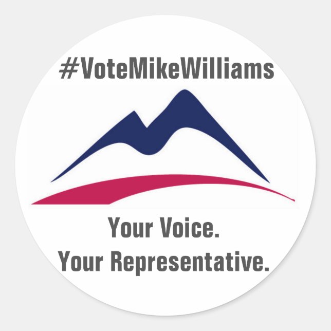 #VoteMikeWilliams 20 Pack of Stickers (Vorderseite)