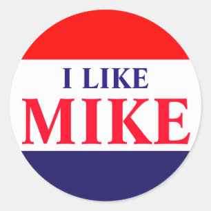 #VoteMikeWilliams 20ct Aufkleber "ich mag Mike "