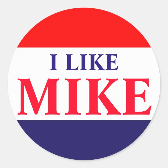 #VoteMikeWilliams 20ct Stickers "I Like Mike" (Vorderseite)