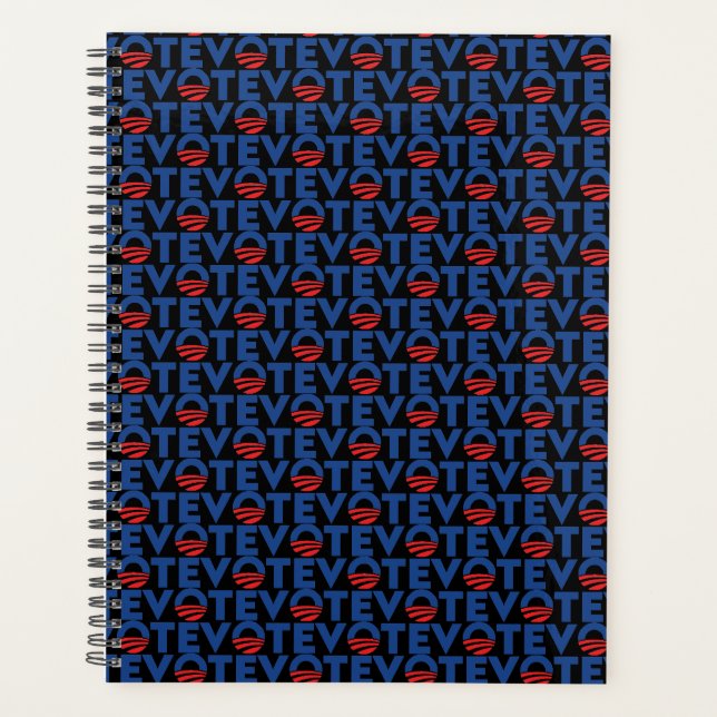 Voter bleu rouge noir moderne typographie motif (Devant)