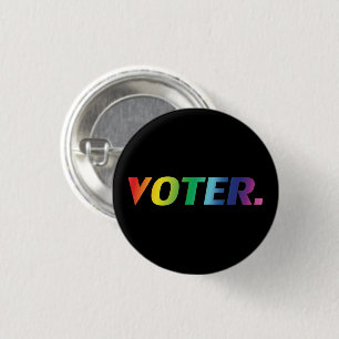 "Voter" Pride lgbtq lgbt Farben - Button