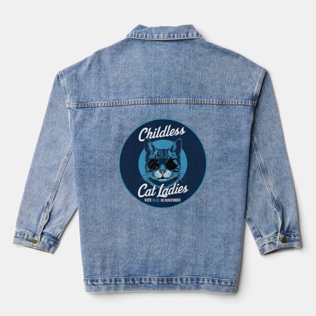 Votez Démocrates Bleus sans enfants, Chat Dames 20 (Verso)