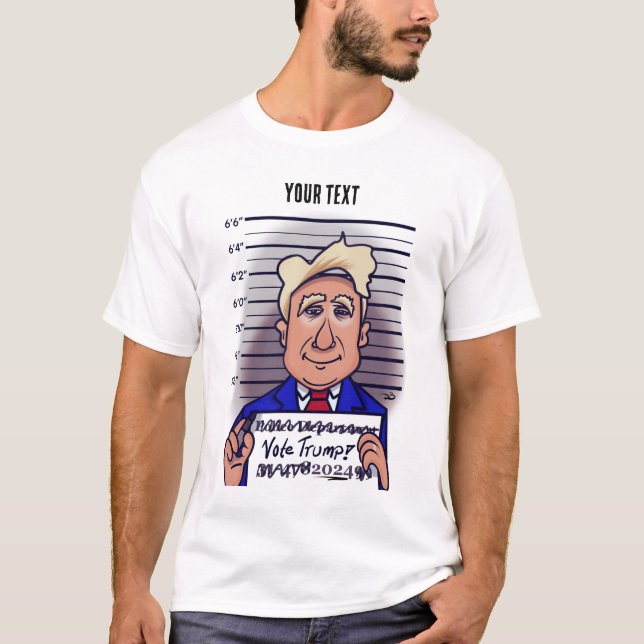 Votez le T-shirt blanc masculin de Trump (Devant)