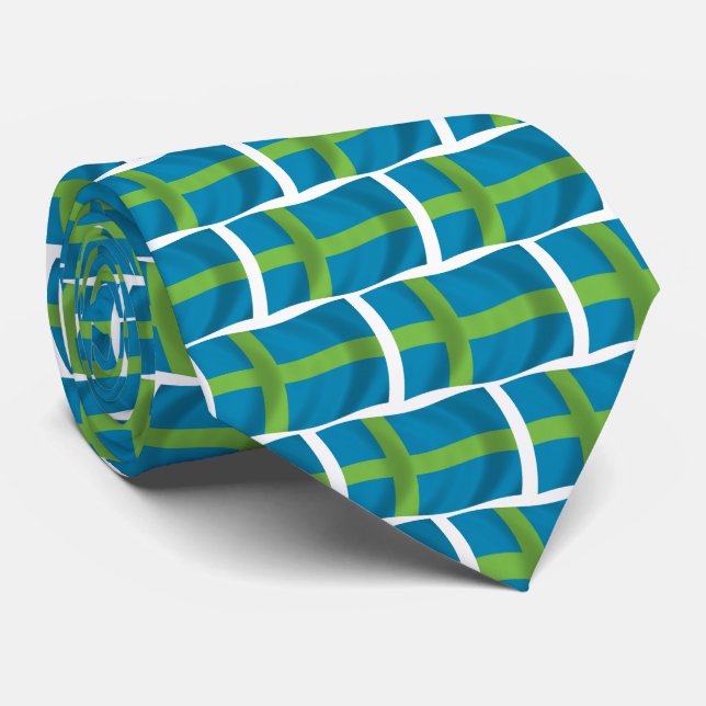 Votic People Flag Krawatte (Gerollt)