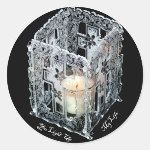 Votive Cross Luminary Runder Aufkleber