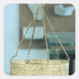 Votive Krone vom Schatz von Guarrazar Quadratischer Aufkleber
