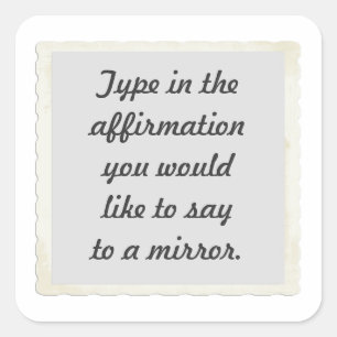Votre affirmation sur des autocollants d'une
