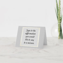Votre affirmation sur une conception miroir Cartes