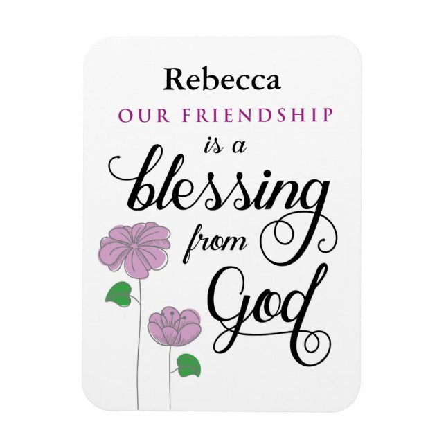 Votre amitié est une bénédiction de Dieu Magnet (Vertical)