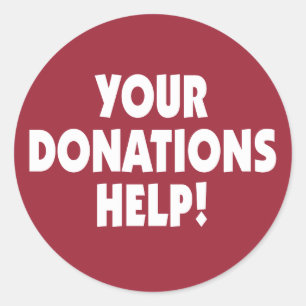 Votre autocollant d'aide de donations
