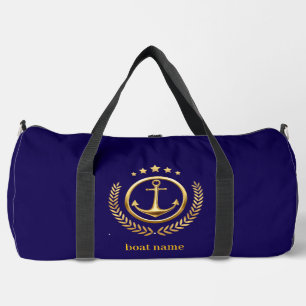 Votre bateau ou nom Ancre Sac de sport Navy