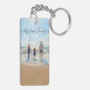 Votre cadeau de Porte - clé photo super famille av