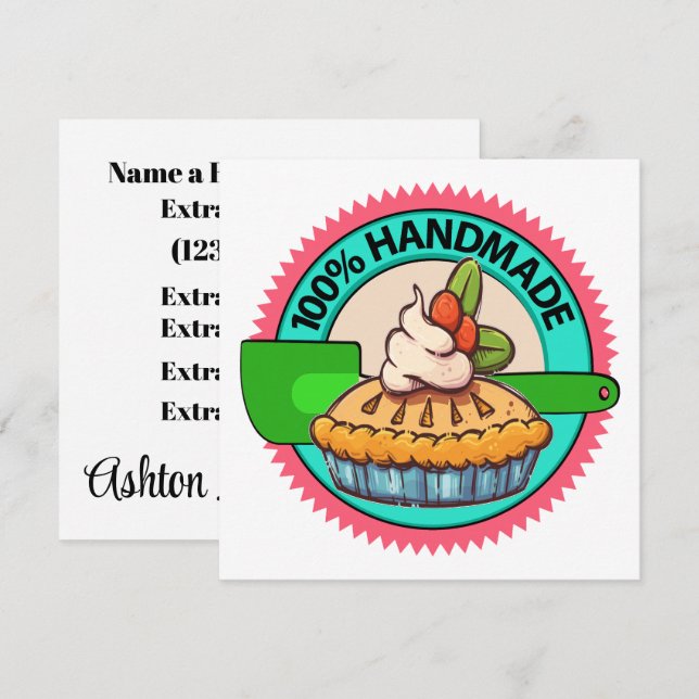 Votre carte d'affaires à plat (Devant / Derrière)