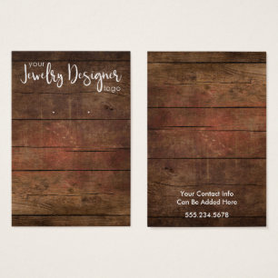 Votre carte de détenteur de logos Rustic Wood