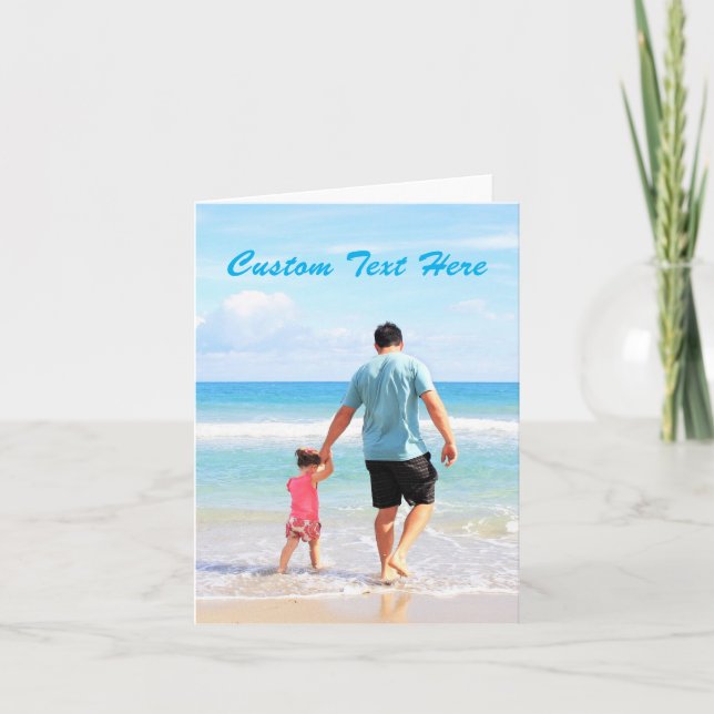 Votre carte de Fête des pères photo papa avec text (Devant)