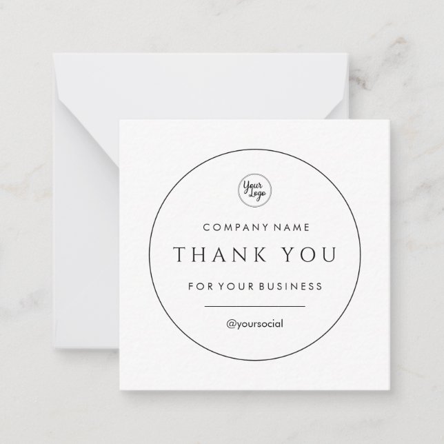 Votre carte de note classique du Merci d'affaires (Devant)