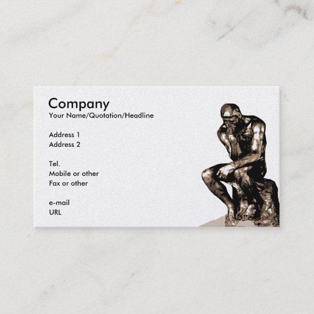Votre carte de profil individuelle avec Rodin's Th (Devant)