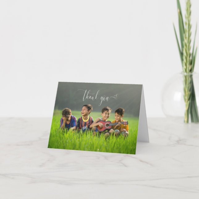 Votre Carte de remerciements de don photo (Devant)