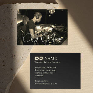 Votre carte de visite de DJ de musique photo
