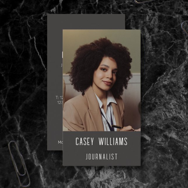 Votre Carte de visite de journalisme photo (Créateur téléchargé)