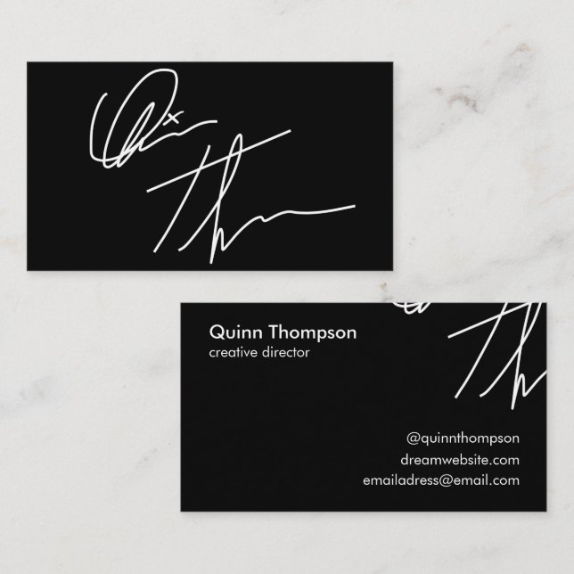 Votre Carte de visite de signature tendance person (Devant / Derrière)