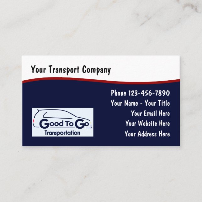 Votre Carte de visite de véhicule de transport (Devant)