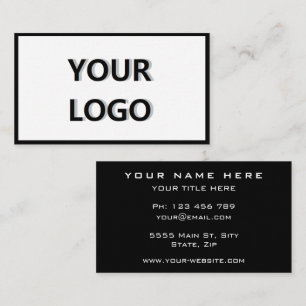 Votre Carte de visite professionnel Logo - Blanc n