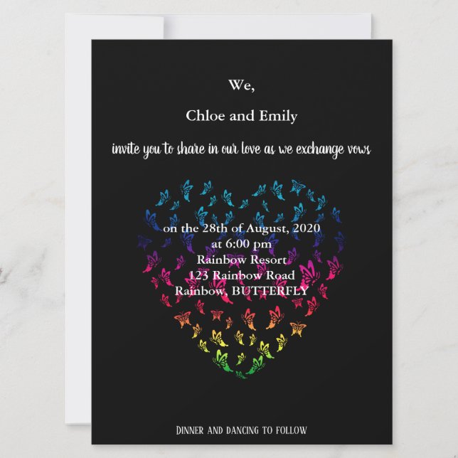 Votre carte Faire-part de mariage LGBTQ (Devant)