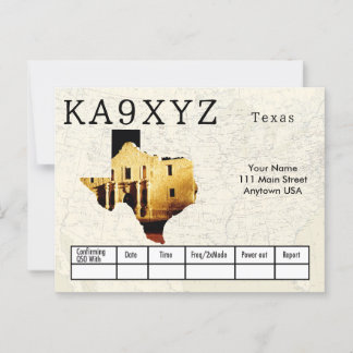 Votre carte postale QSL personnalisée découpée en